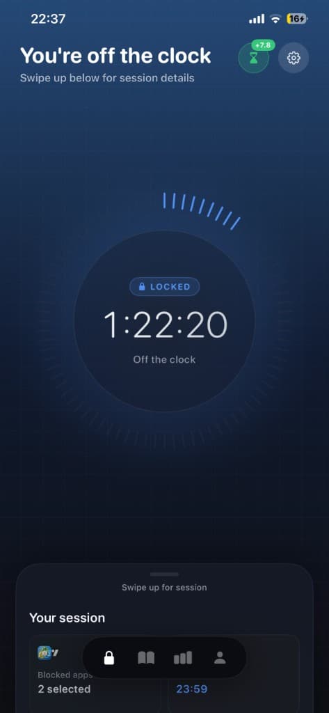 TradeLock locked timer screen